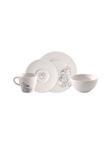 Villeroy & Boch - Manufacture Rock Mickey Breakfast Blanc -astiasto 4-osainen - WHITE | Stockmann