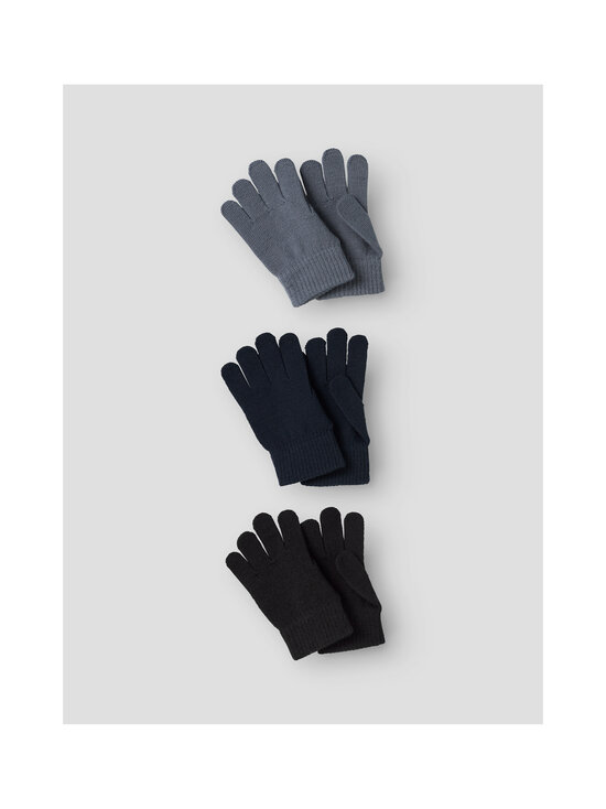 Name It - NknMagic-sormikkaat 3-pack - FLINT STONE PACK:3 PACK WWITH DARK SAPPHIRE/BLACK | Stockmann - photo 2