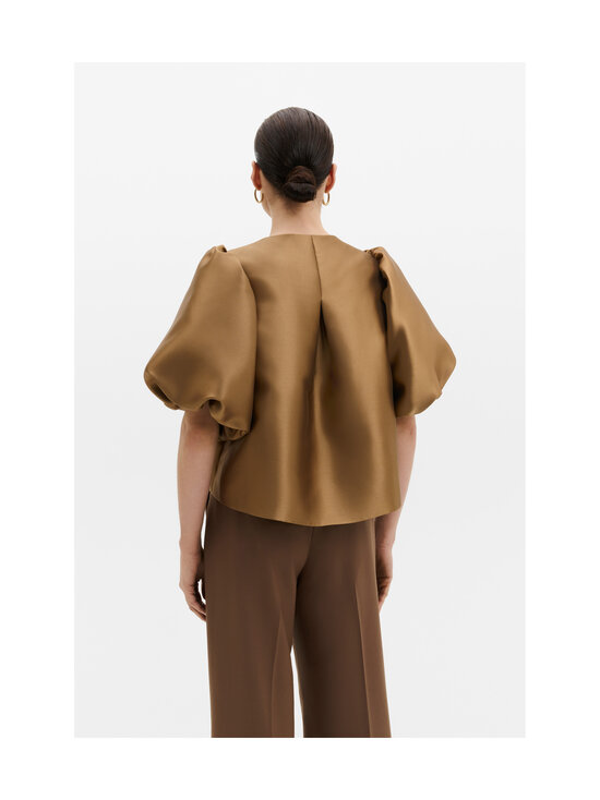 Malina - Cleo Puff-Sleeve Satin -pusero - 12134 CAMEL | Stockmann - photo 3