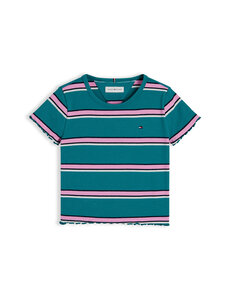 Tommy Hilfiger - Essential Rib T-krekls - CT3 PLATINUM TEAL STRIPES | Stockmann
