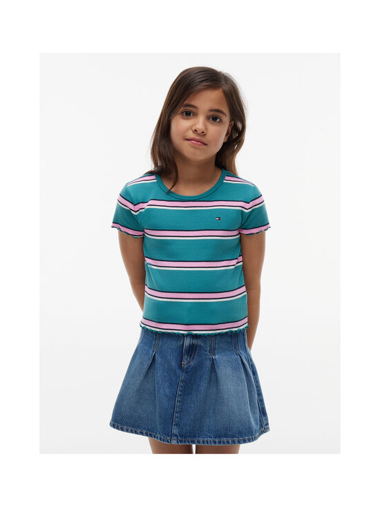 Tommy Hilfiger - Essential Rib T-krekls - CT3 PLATINUM TEAL STRIPES | Stockmann - photo 2