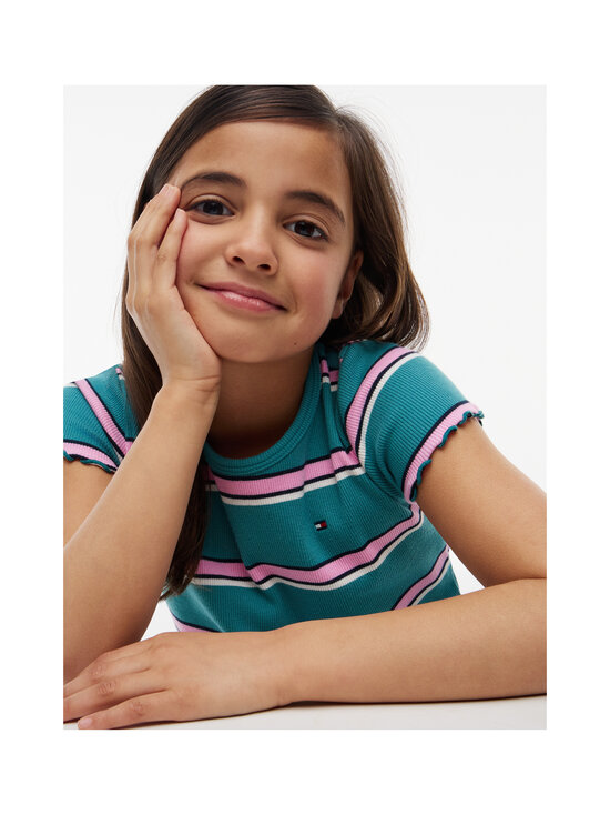 Tommy Hilfiger - Essential Rib T-krekls - CT3 PLATINUM TEAL STRIPES | Stockmann - photo 5