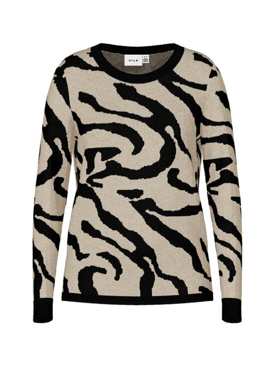 Vila - ViTif-neulepusero - BLACK BEAUTY PATTERN:ABSTRACT NATURAL MELANGE | Stockmann - photo 1