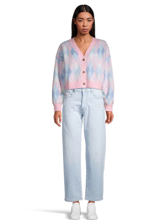 Tommy Jeans - TJW Crop Argyle -neuletakki - U06 CARNIVAL PINK / MULTI - photo 2 Tommy Jeans - TJW Crop Argyle -neuletakki - U06 CARNIVAL PINK / MULTI | Stockmann - photo 2