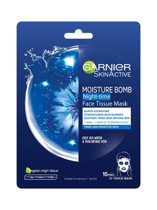 Garnier - Moisture Bomb Sheet Mask Night -kangasnaamio - NOCOL | Stockmann - photo 1