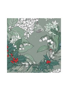 Havi - Nuppu Sylvian Joululaulu -lautasliinat 20 kpl, 33 x 33 cm - GREEN | Stockmann