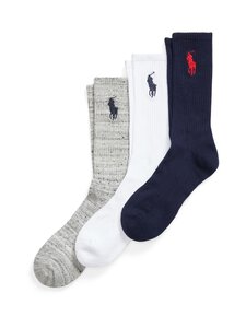 Polo Ralph Lauren - Sokid Big Pony, 3-paari - NAVY/WHITE/GREY 499 | Stockmann