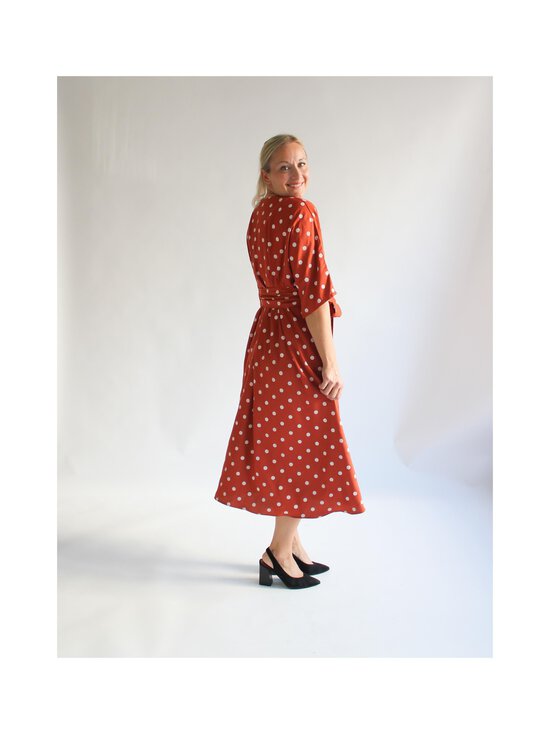 Lili Marleena - Polka Dot Midi Wrap -kietaisumekko - BROWN | Stockmann - photo 4