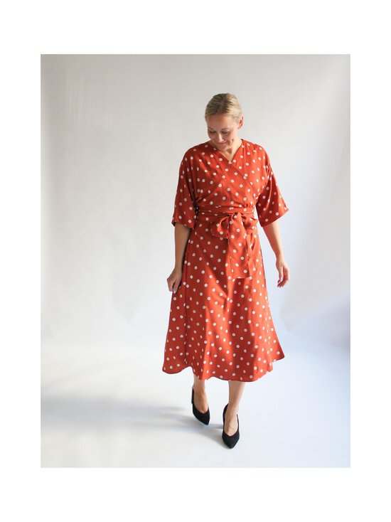 Lili Marleena - Polka Dot Midi Wrap -kietaisumekko - BROWN | Stockmann - photo 5