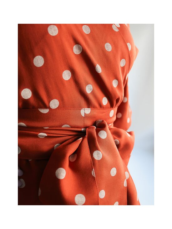 Lili Marleena - Polka Dot Midi Wrap -kietaisumekko - BROWN | Stockmann - photo 6