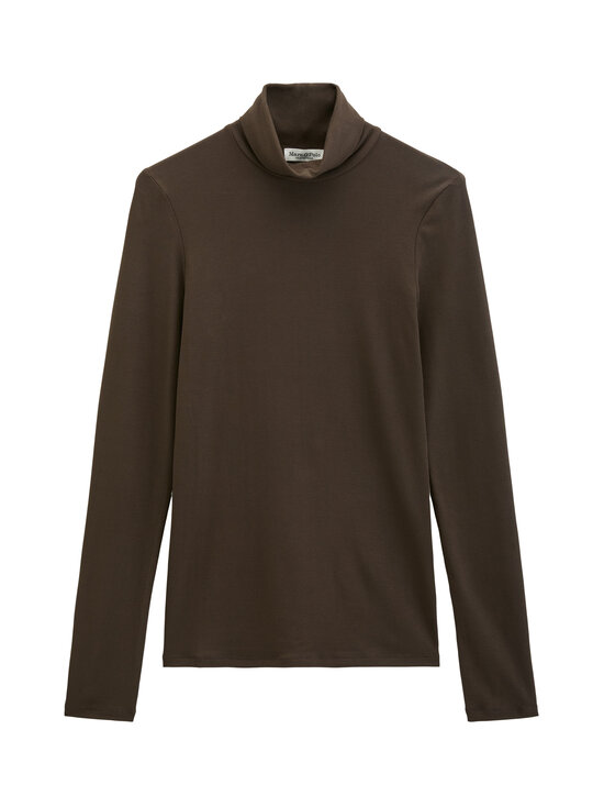 Marc O'Polo - T-krekls ar augstu apkakli un garām piedurknēm - 0344 BURNT COFFEE | Stockmann - photo 1