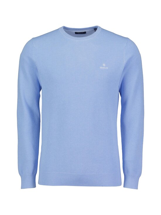Cotton Pique C-Neck -puuvillaneule