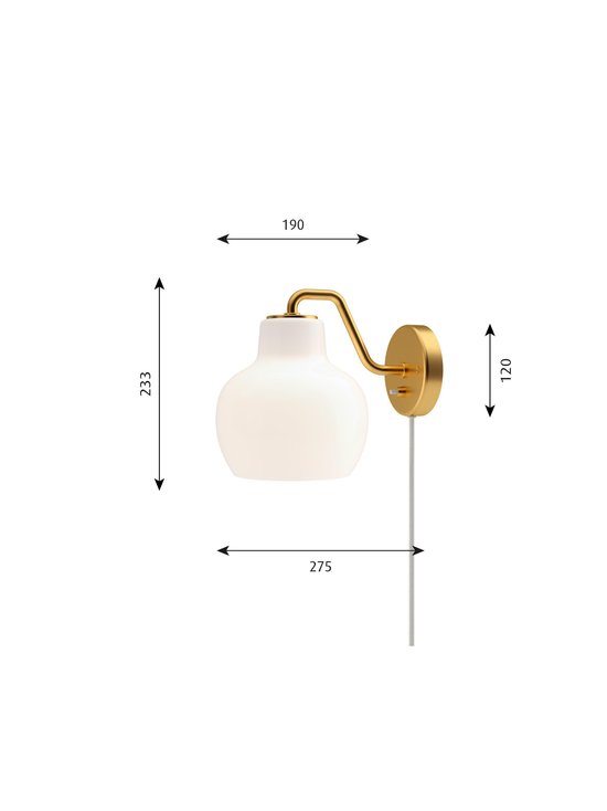 Louis Poulsen - VL Ring Crown -seinävalaisin Ø 27,5 cm - WHITE/BRASS - photo 2 Louis Poulsen - VL Ring Crown -seinävalaisin Ø 27,5 cm - WHITE/BRASS | Stockmann - photo 2