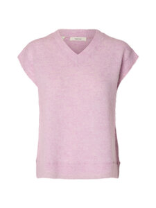 Selected - SlwLulu Brushed adīta veste - WINSOME ORCHID | Stockmann
