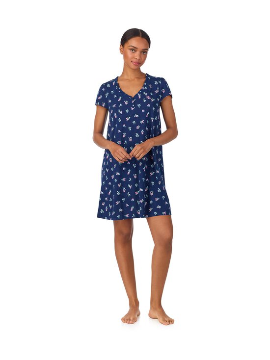 Lauren Ralph Lauren - Flutter Ruffle -yöpaita - 401 NAVY PRT | Stockmann - photo 1