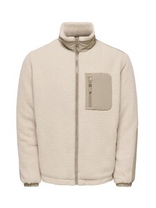 Only & Sons - OnsTyro Padded Sherpa -takki - SILVER LINING DETAIL:DESERT TAUPE | Stockmann