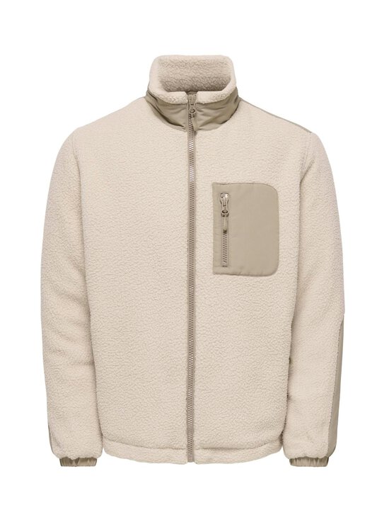 Only & Sons - OnsTyro Padded Sherpa -takki - SILVER LINING DETAIL:DESERT TAUPE | Stockmann - photo 1