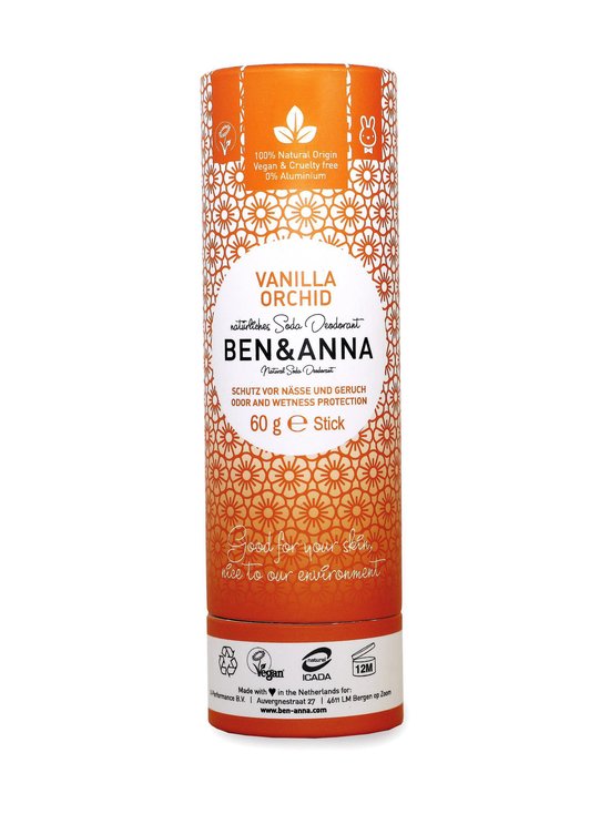 Deodorant Stick Vanilla Orchid Papertube -soodadeodorantti 60 g