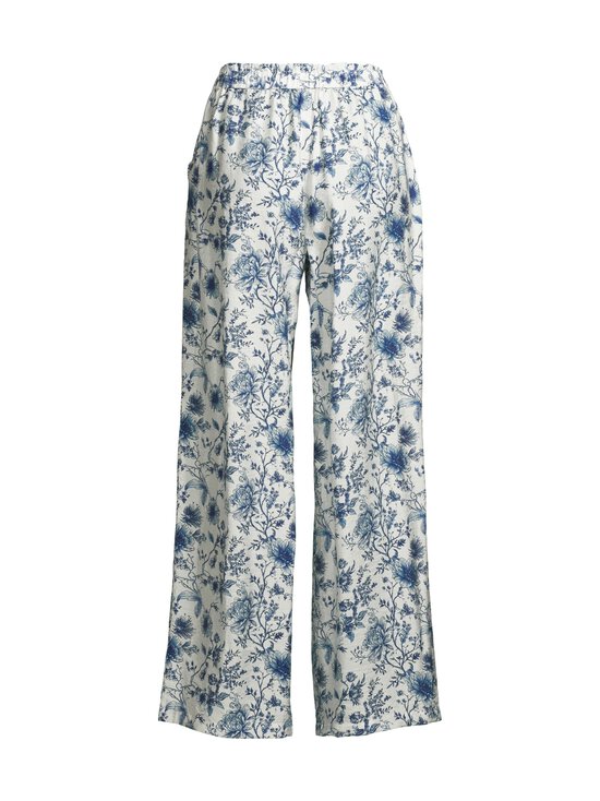 NOOM - Tiffany Wide Leg -housut - BLUE/OFFWHITE FLOWER PRINT | Stockmann - photo 2