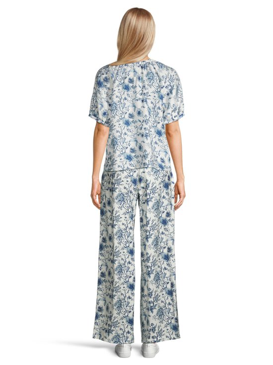 NOOM - Tiffany Wide Leg -housut - BLUE/OFFWHITE FLOWER PRINT | Stockmann - photo 4