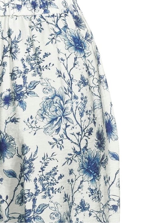 NOOM - Tiffany Wide Leg -housut - BLUE/OFFWHITE FLOWER PRINT | Stockmann - photo 5