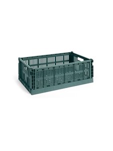 HAY - Colour Crate Large -säilytyslaatikko 34,5 x 53 Xx 18,5 cm - DARK GREEN | Stockmann
