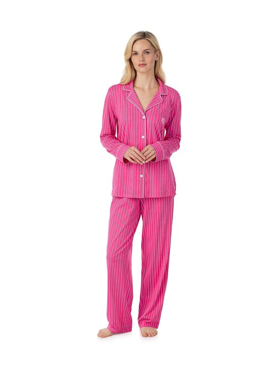 Lauren Ralph Lauren - Notch Collar Long Pants -pyjama - 674 PINK STP | Stockmann - photo 1