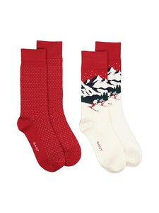 GANT - Ski Artwork -sukat lahjapakkauksessa 2-pack - 629 CHERRY RED GANT - Ski Artwork -sukat lahjapakkauksessa 2-pack - 629 CHERRY RED | Stockmann