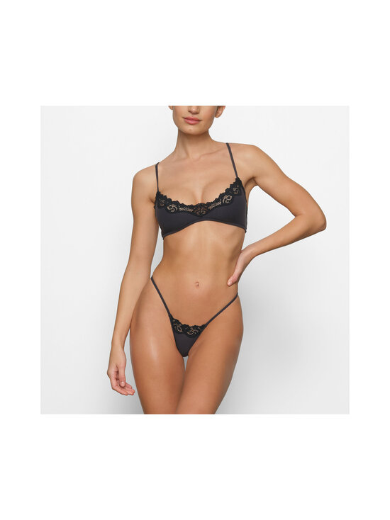 SKIMS - Fits Everybody Lace Scoop Bralette -rintaliivit - ONYX | Stockmann - photo 2