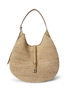 Polo Ralph Lauren - ID Medium Shoulder raffijas soma - NATURAL/CASHMERE | Stockmann