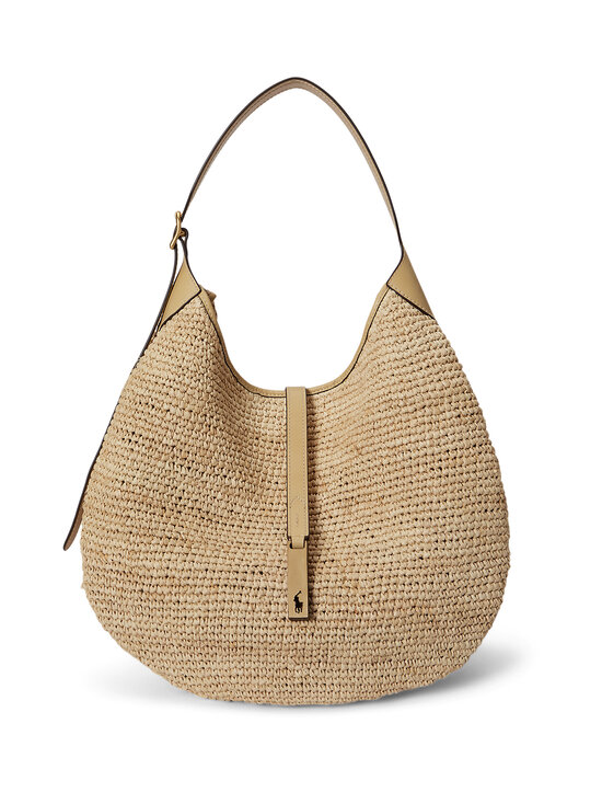 Polo Ralph Lauren - ID Medium Shoulder raffijas soma - NATURAL/CASHMERE | Stockmann - photo 1