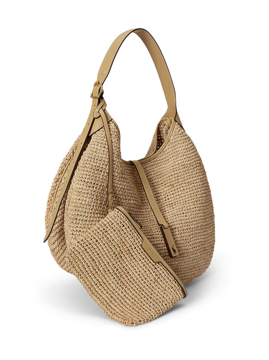 Polo Ralph Lauren - ID Medium Shoulder raffijas soma - NATURAL/CASHMERE | Stockmann - photo 3