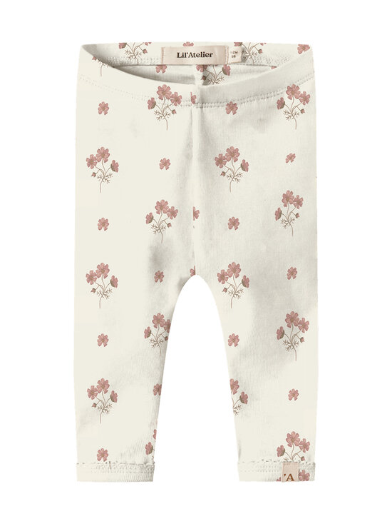 Lil' Atelier - NbfLayo Sin Slim -leggingsit - COCONUT MILK AOP:FLOWER PINK | Stockmann - photo 1