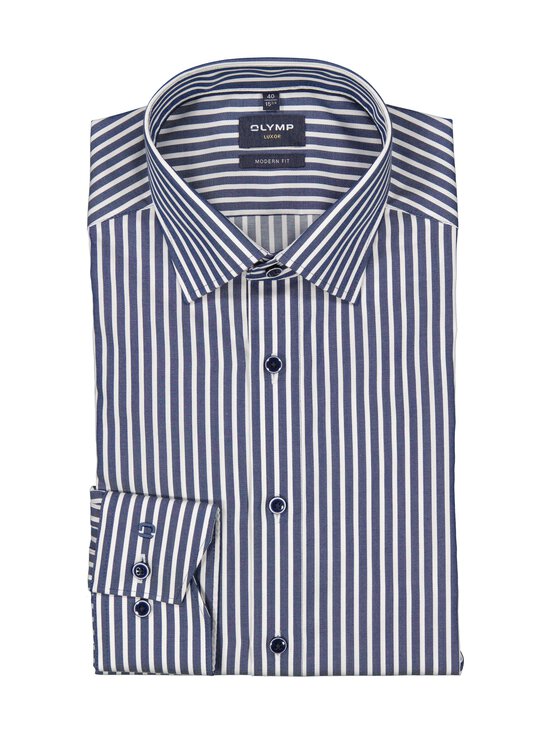 Olymp - Modern Fit Extra Long Sleeve Stripe -kauluspaita, erikoispitkät hihat - 18 MARINE | Stockmann - photo 1