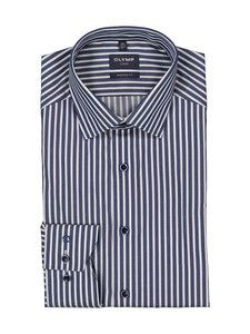 Olymp - Modern Fit Stripe -kauluspaita - 18 MARINE | Stockmann