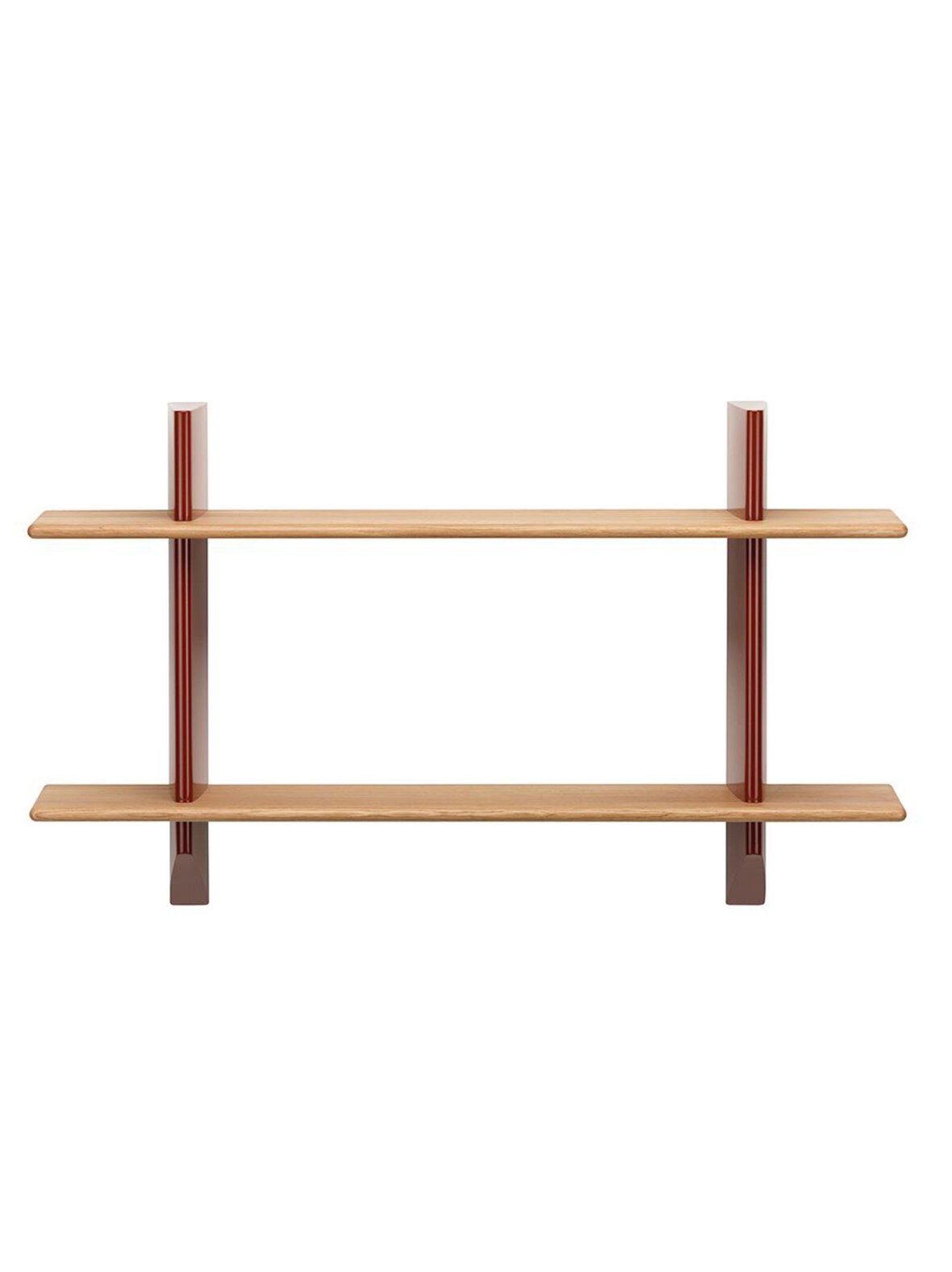Rayonnage Mural -seinähylly tammi/punainen 118 x 70 cm