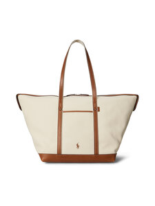Polo Ralph Lauren - Tote Large iepirkumu soma - ECRU/CUOIO | Stockmann