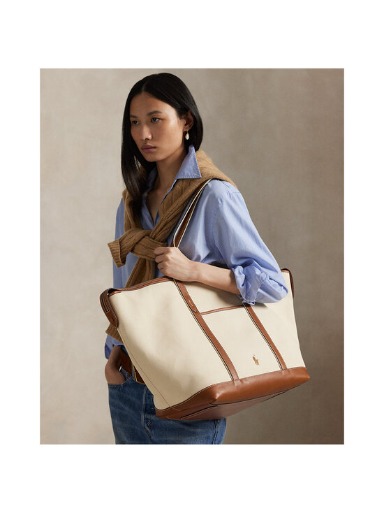 Polo Ralph Lauren - Tote Large iepirkumu soma - ECRU/CUOIO | Stockmann - photo 6