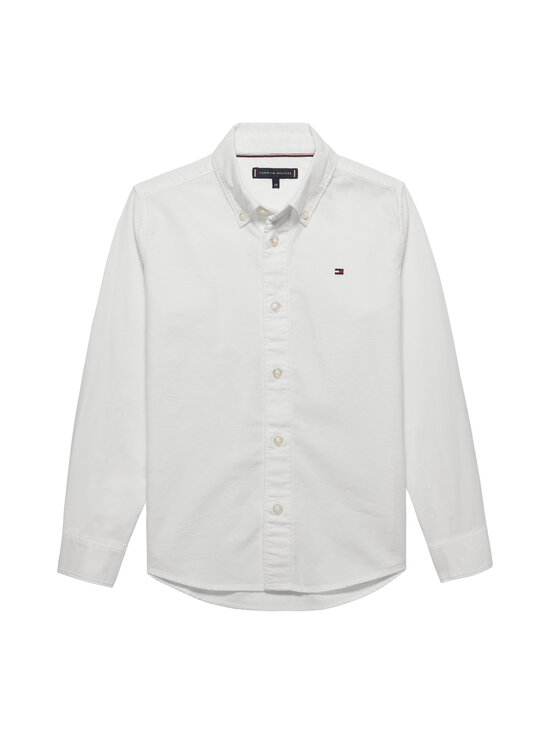 Tommy Hilfiger - Flag Oxford -kauluspaita - YBR WHITE | Stockmann - photo 1