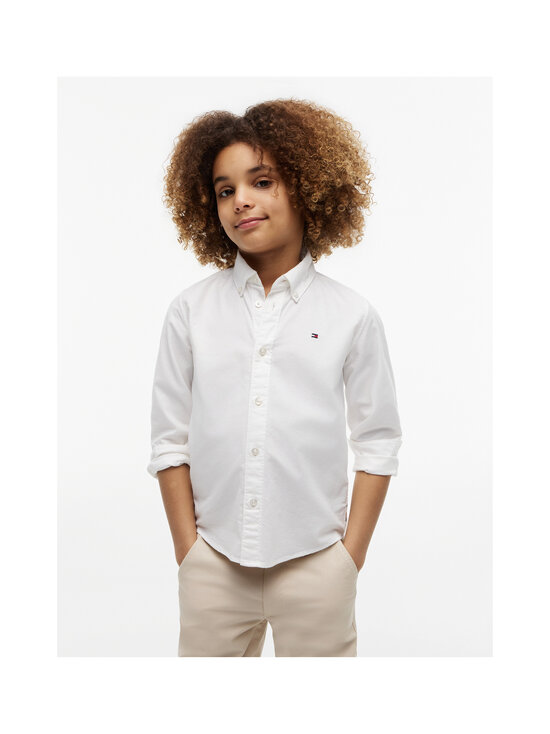 Tommy Hilfiger - Flag Oxford -kauluspaita - YBR WHITE | Stockmann - photo 3