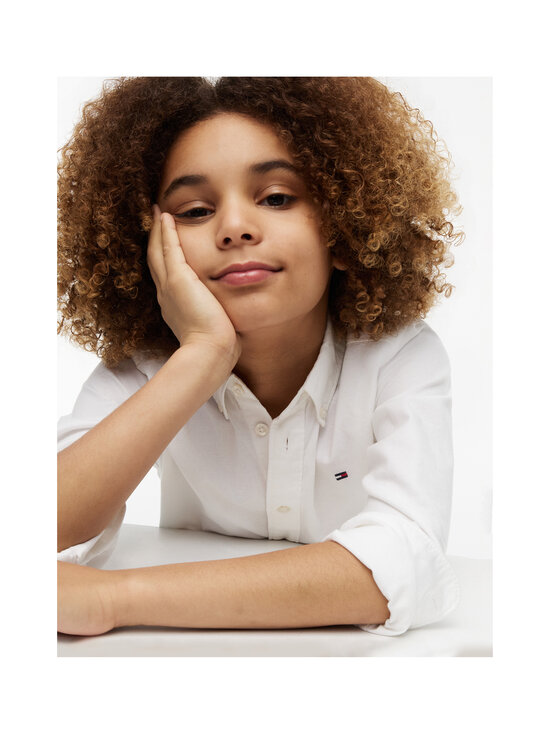 Tommy Hilfiger - Flag Oxford -kauluspaita - YBR WHITE | Stockmann - photo 5