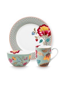 PIP Studio - Blooming Tales -aamiaissetti 3-osaa - LIGHT BLUE | Stockmann