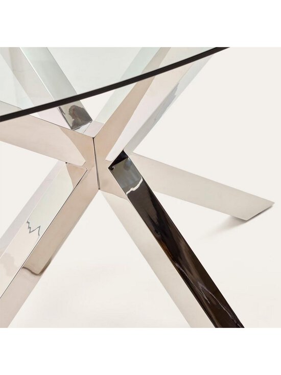 Kave Home - Argo-ruokapöytä lasi/kromi ⌀ 200x100 cm - TRANSPR | Stockmann - photo 3
