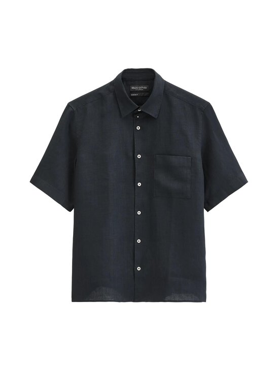 Marc O'Polo - Lühikeste varrukatega triiksärk Kent Collar - 4131 DARK NAVY | Stockmann - photo 1