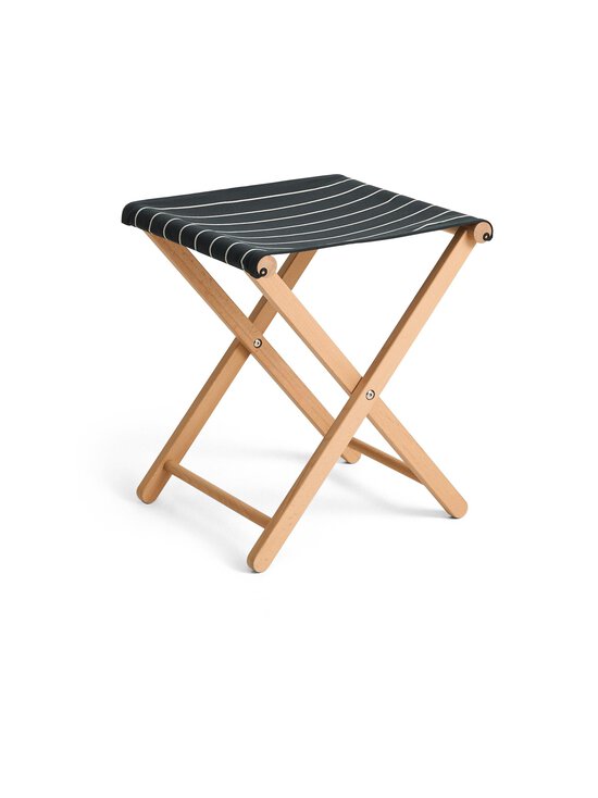 HAY - Outdoor Market Beige Stripe -taittojakkara - BLACK WITH BEIGE STRIPE | Stockmann - photo 1