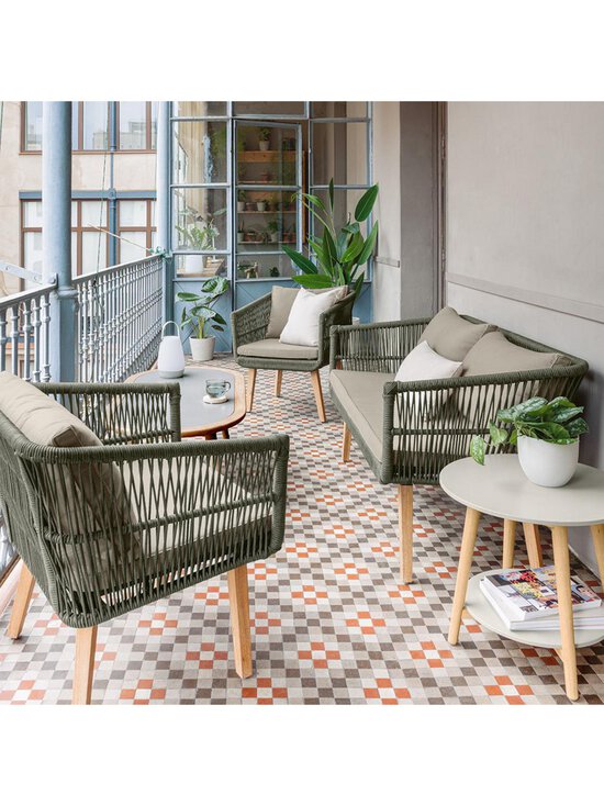 Kave Home - Inti-sohvaryhmä vihreä punos - GREEN | Stockmann - photo 5