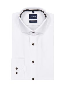 Olymp - Modern Fit Satin -kauluspaita - 00 WEISS | Stockmann