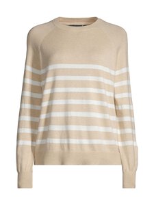 Lexington - Raglan-hihainen puuvilla-kashmirneule - 290 BEIGE/WHITE STRIPE | Stockmann