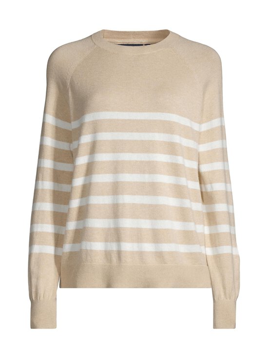 Lexington - Raglan-hihainen puuvilla-kashmirneule - 290 BEIGE/WHITE STRIPE | Stockmann - photo 1