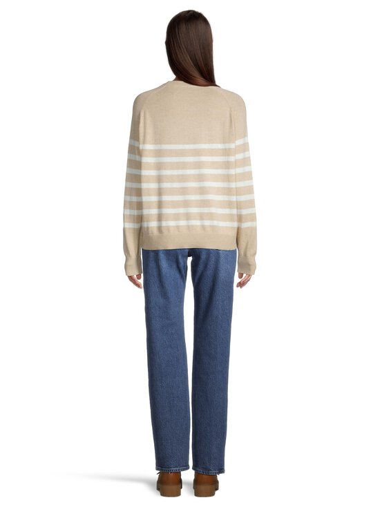 Lexington - Raglan-hihainen puuvilla-kashmirneule - 290 BEIGE/WHITE STRIPE | Stockmann - photo 3